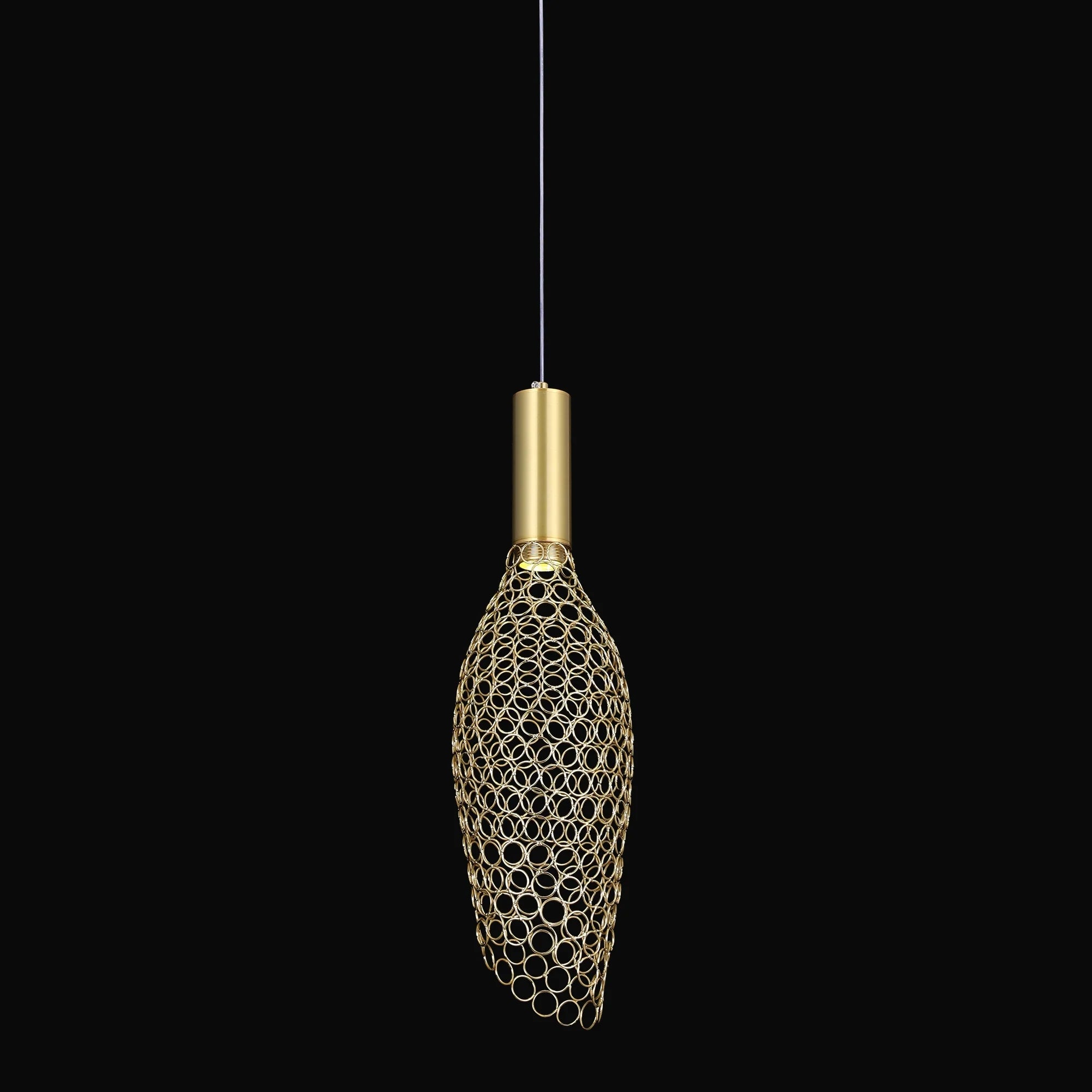 AuraMesh Gold Pendant Light
