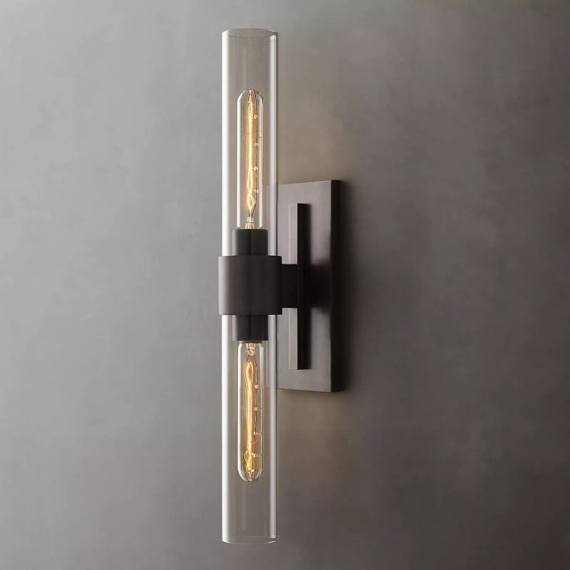 TranSpare Black Glass Wall Lamp
