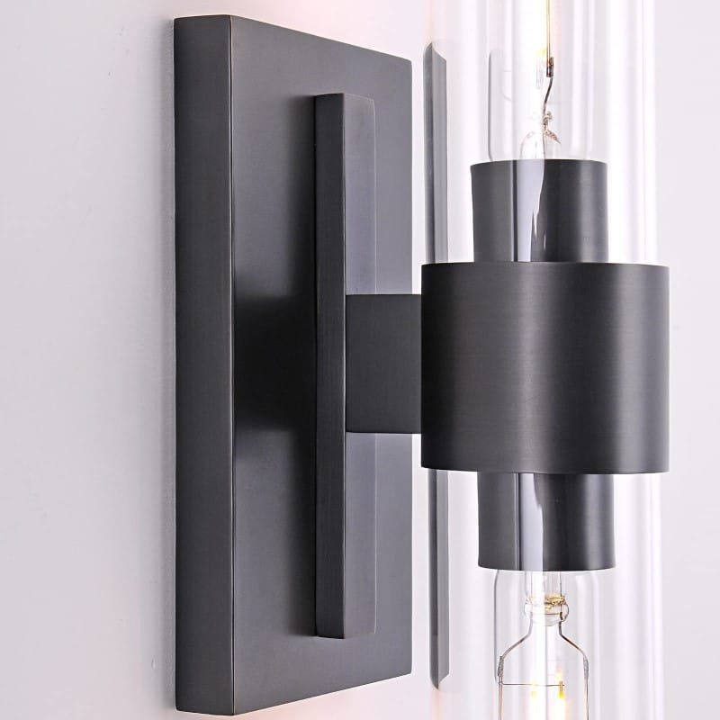 TranSpare Black Glass Wall Lamp