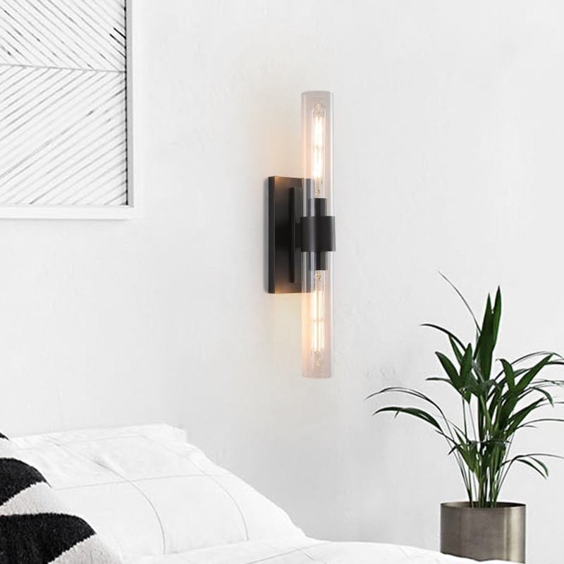 TranSpare Black Glass Wall Lamp