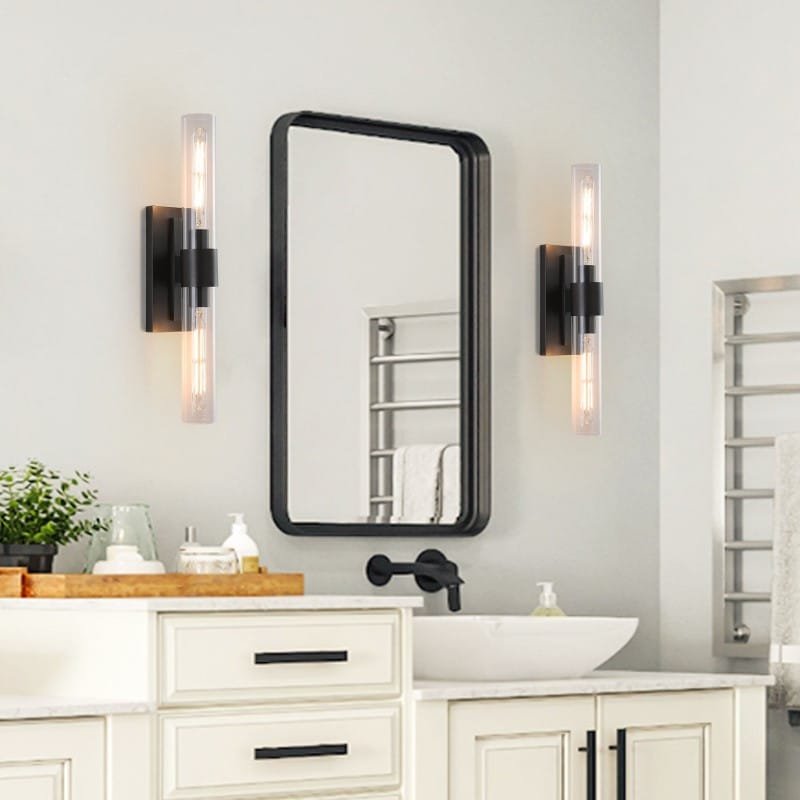 TranSpare Black Glass Wall Lamp
