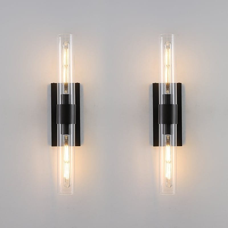TranSpare Black Glass Wall Lamp