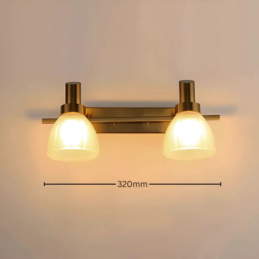 Transitional Two-Head Bell Mirror Light