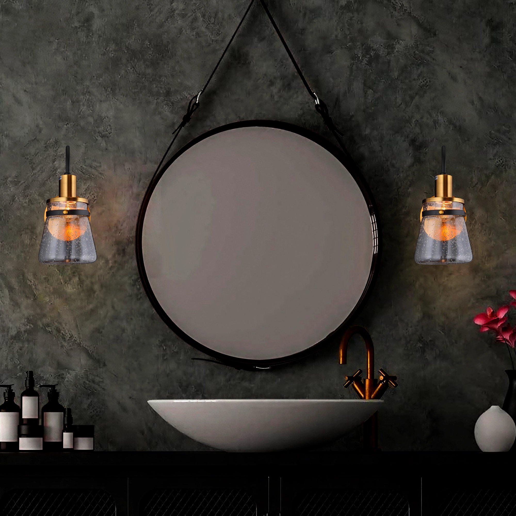 Twilight Ombre Glass Modern Wall Sconce