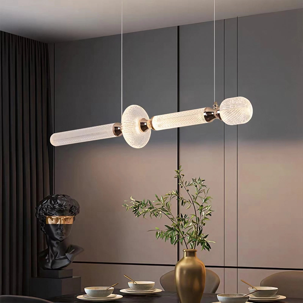 Veridian Flute Modern Linear Chandelier
