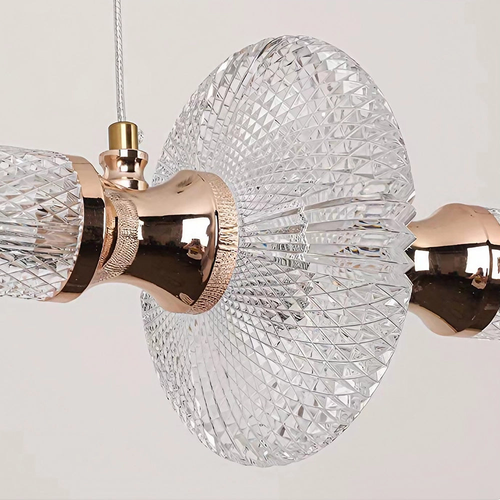 Veridian Flute Modern Linear Chandelier