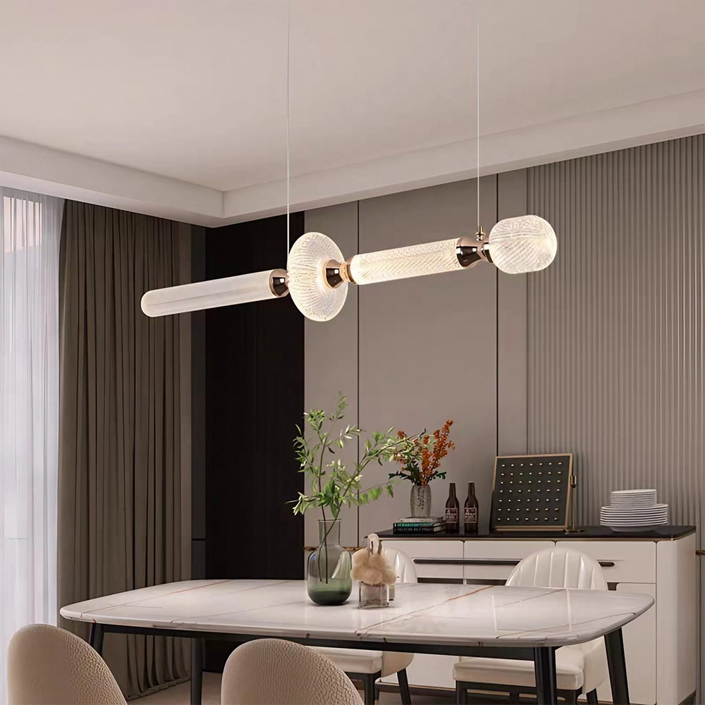Veridian Flute Modern Linear Chandelier