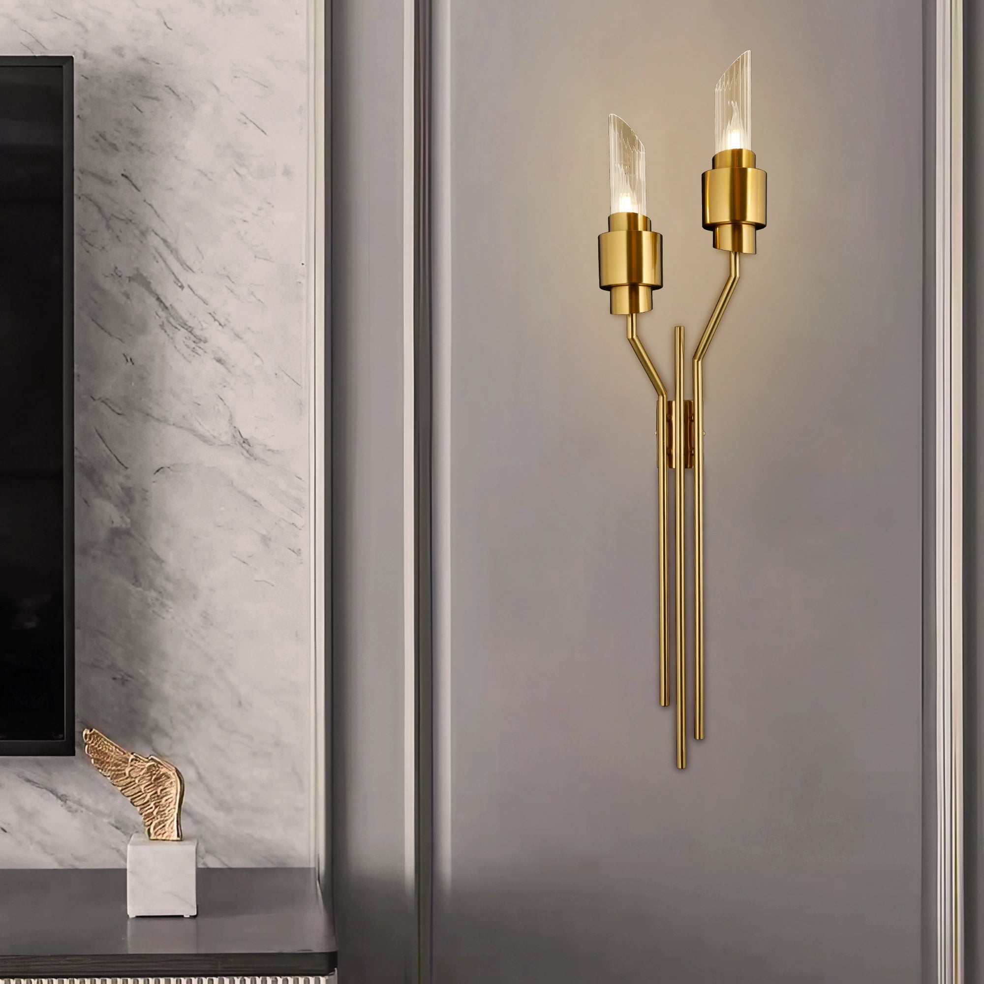 Vertex Glow Contemporary Dual Sconce