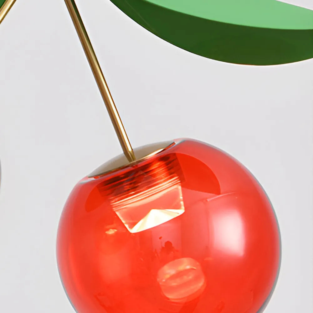 Vibrant Cherry Leaf Bar Chandelier