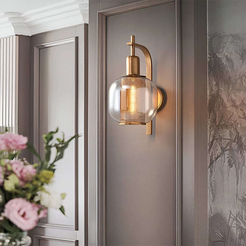 Vintage Aura Brass Wall Light