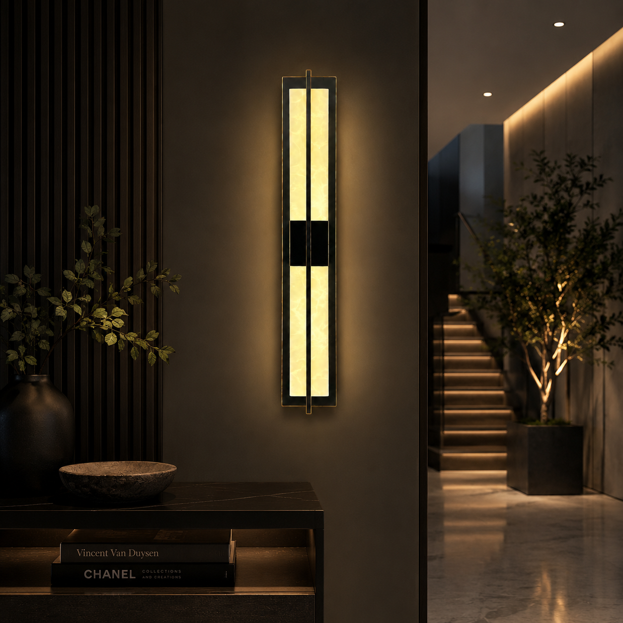 Modern Alabaster LED Wall Sconce