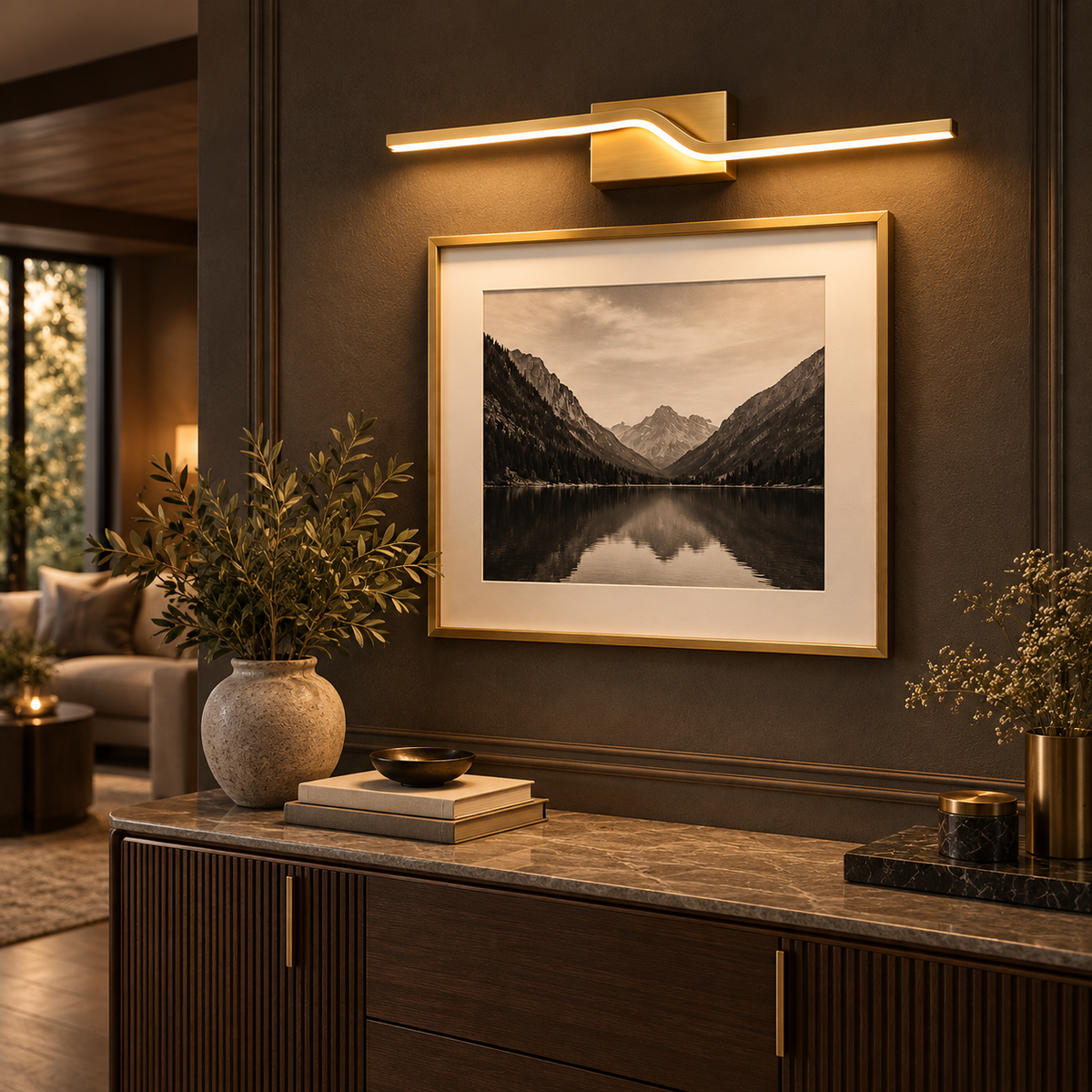 LumaWave Modern Gold LED Wall Light