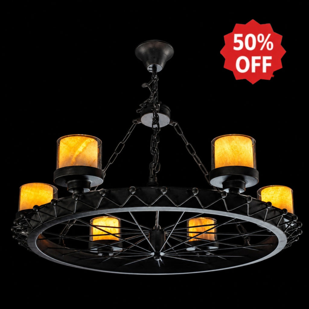 Heritage Wheel 6-Light Chandelier
