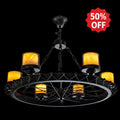 Heritage Wheel 6-Light Chandelier