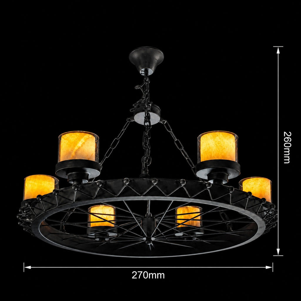 Heritage Wheel 6-Light Chandelier