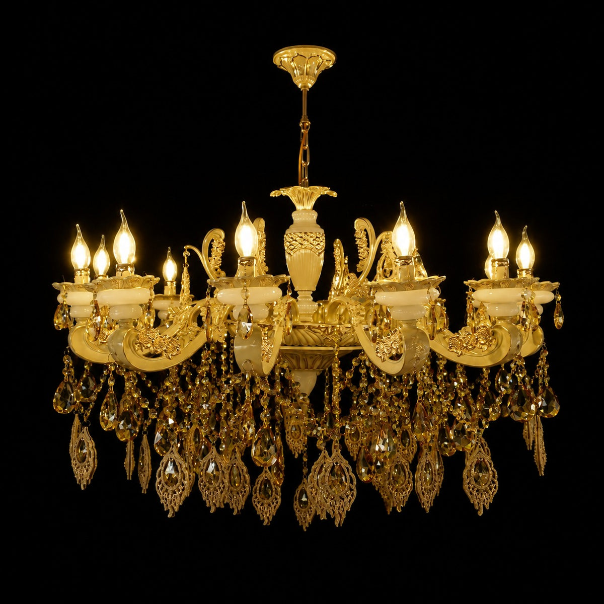 Royal Aurelia Golden Crystal Chandelier
