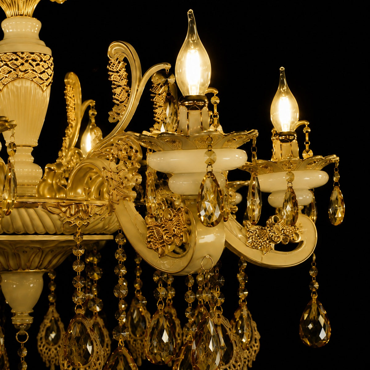 Royal Aurelia Golden Crystal Chandelier