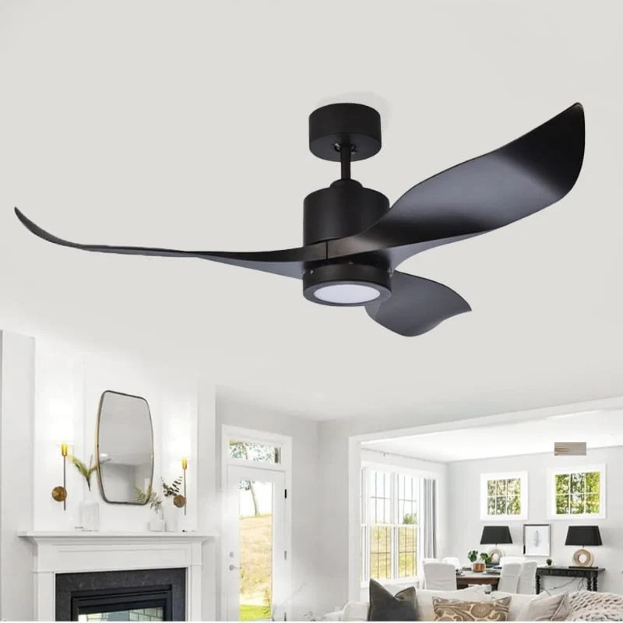 Whimberl Black Ceiling Fan | 40W BLDC Motor | 1320mm | Metal Body