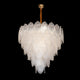 Whispering Leaf Motif Glass Chandelier