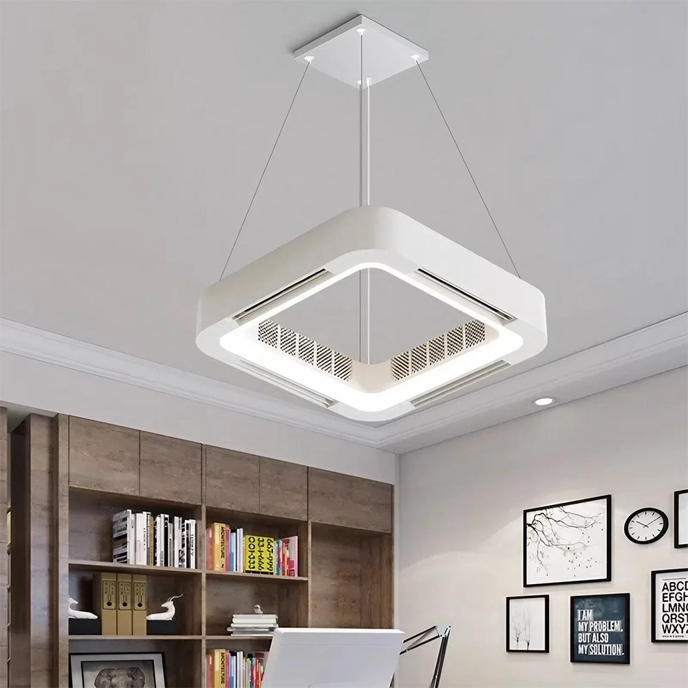 ZenBreeze Halo Bladeless Hanging Ceiling Fan with LED