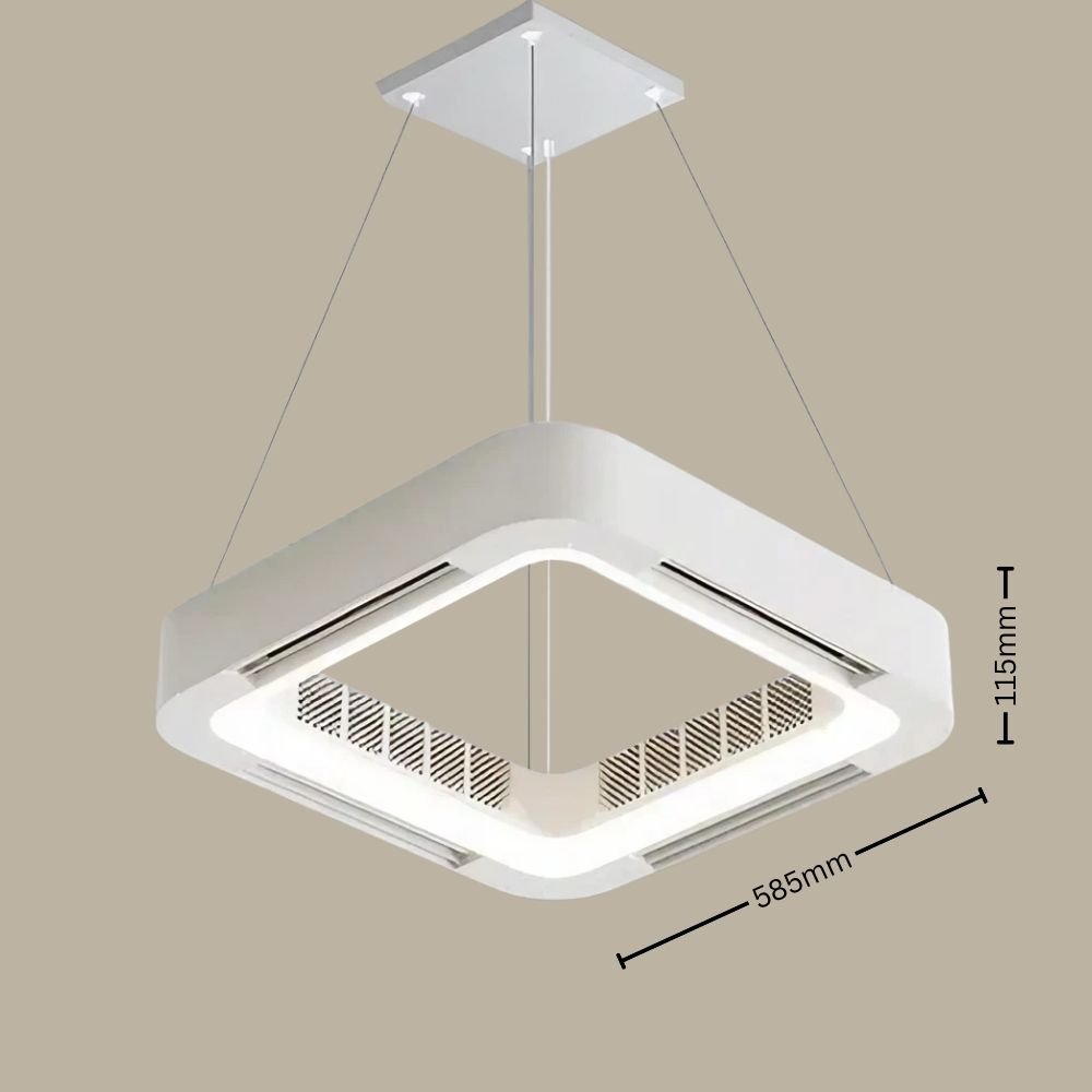 ZenBreeze Halo Bladeless Hanging Ceiling Fan with LED