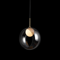 Void Orb - Modern Smoked Glass Pendant Light