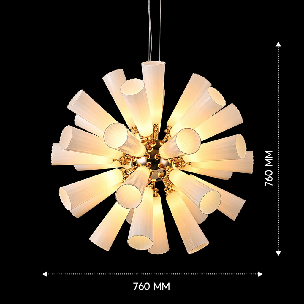 Aurora Hornburst Halo Chandelier