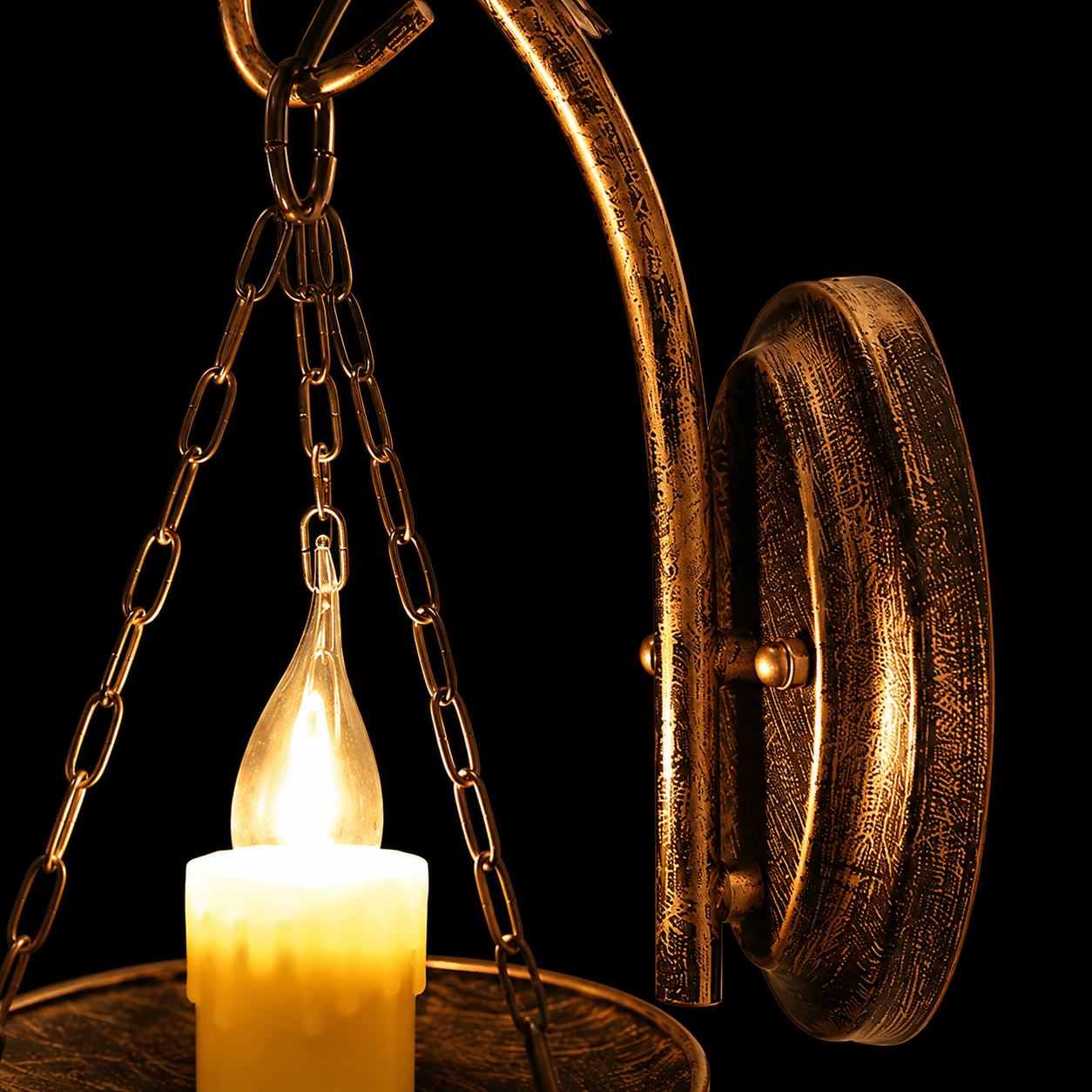 Emberglow Vintage Candle-Style Wall Lamp