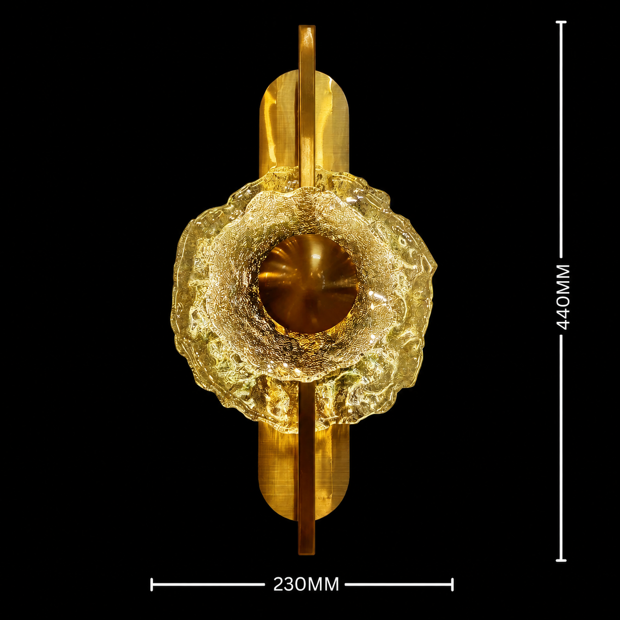 Terra Radiance Modern Textured Glass Wall Lamp