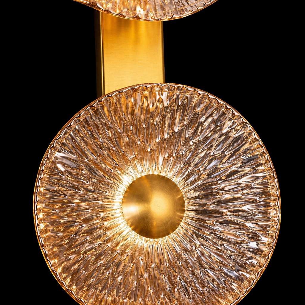 Celestia Duo Textured Glass Wall Light