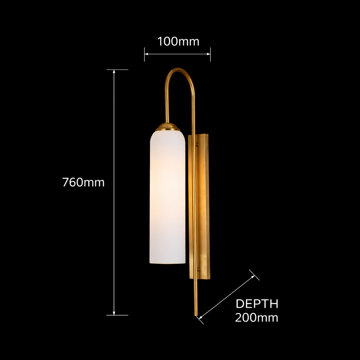 Modern White Glass Pendant Wall Light