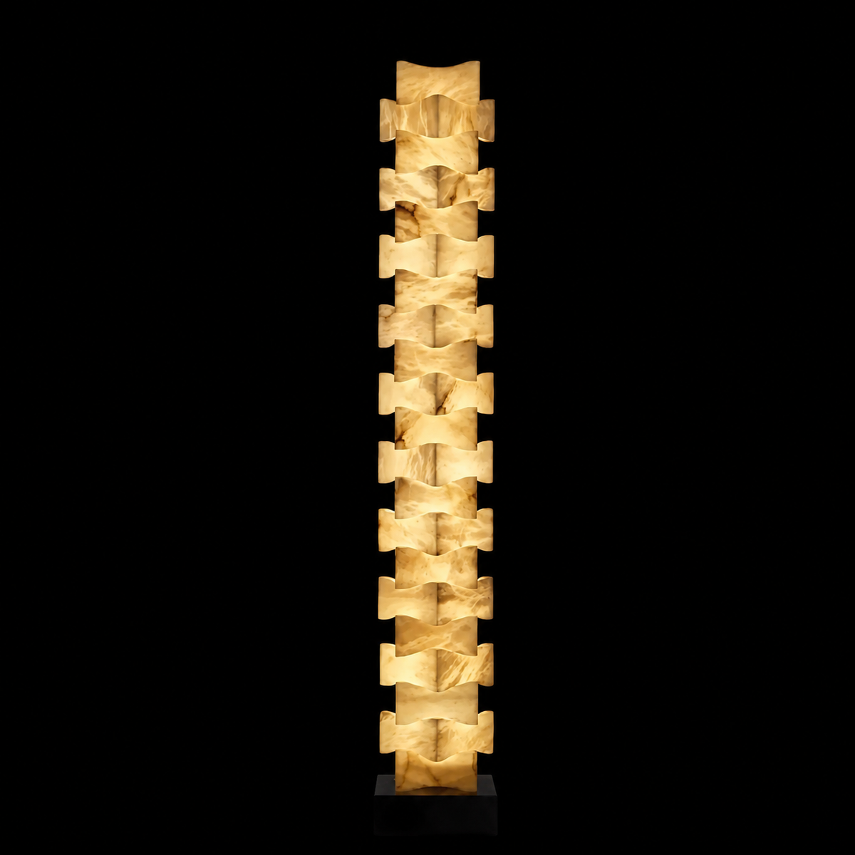 Stratavine Sculptural Marble Floor Lamp