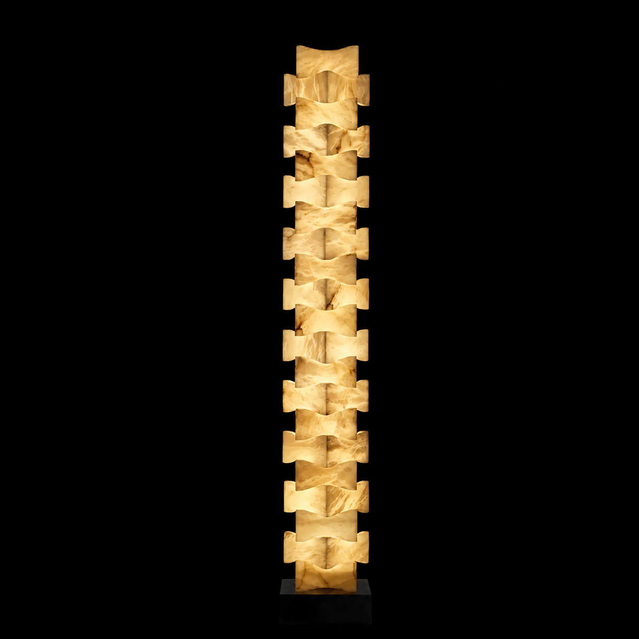 Stratavine Sculptural Marble Floor Lamp