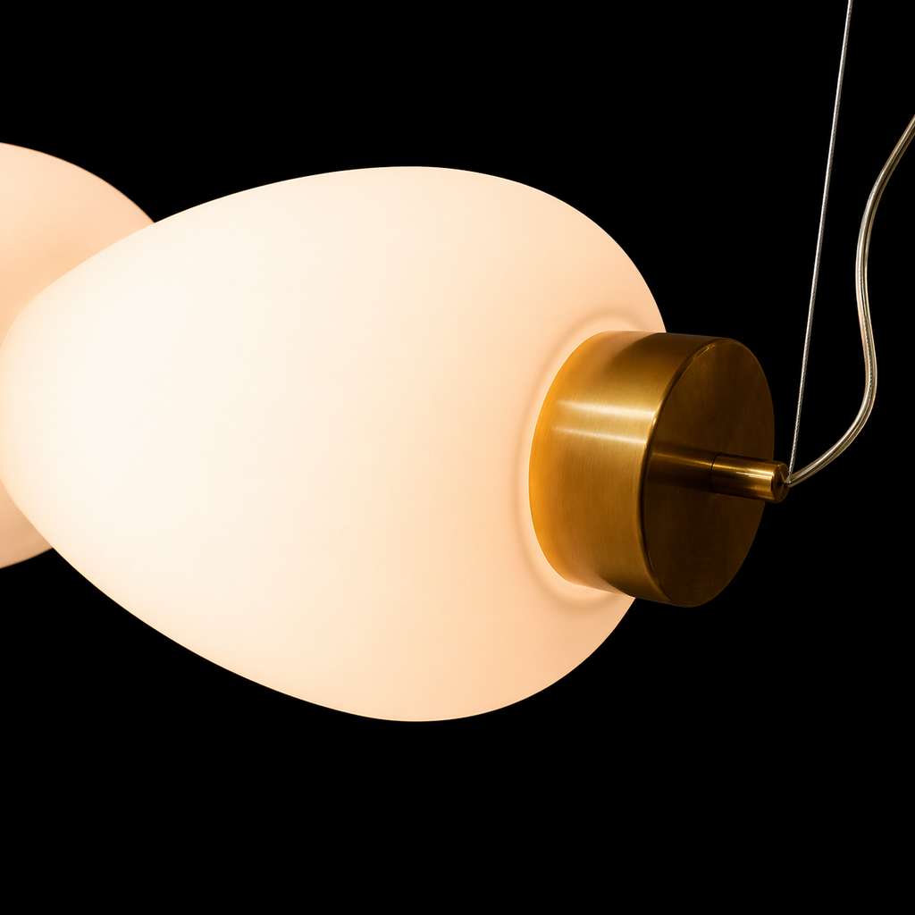 CloudPearl Linear Opal Globe Chandelier