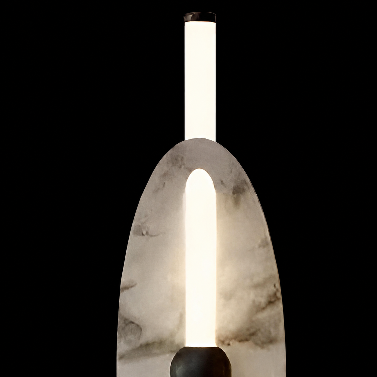 Transitional White Marble Modern Wall Sconce