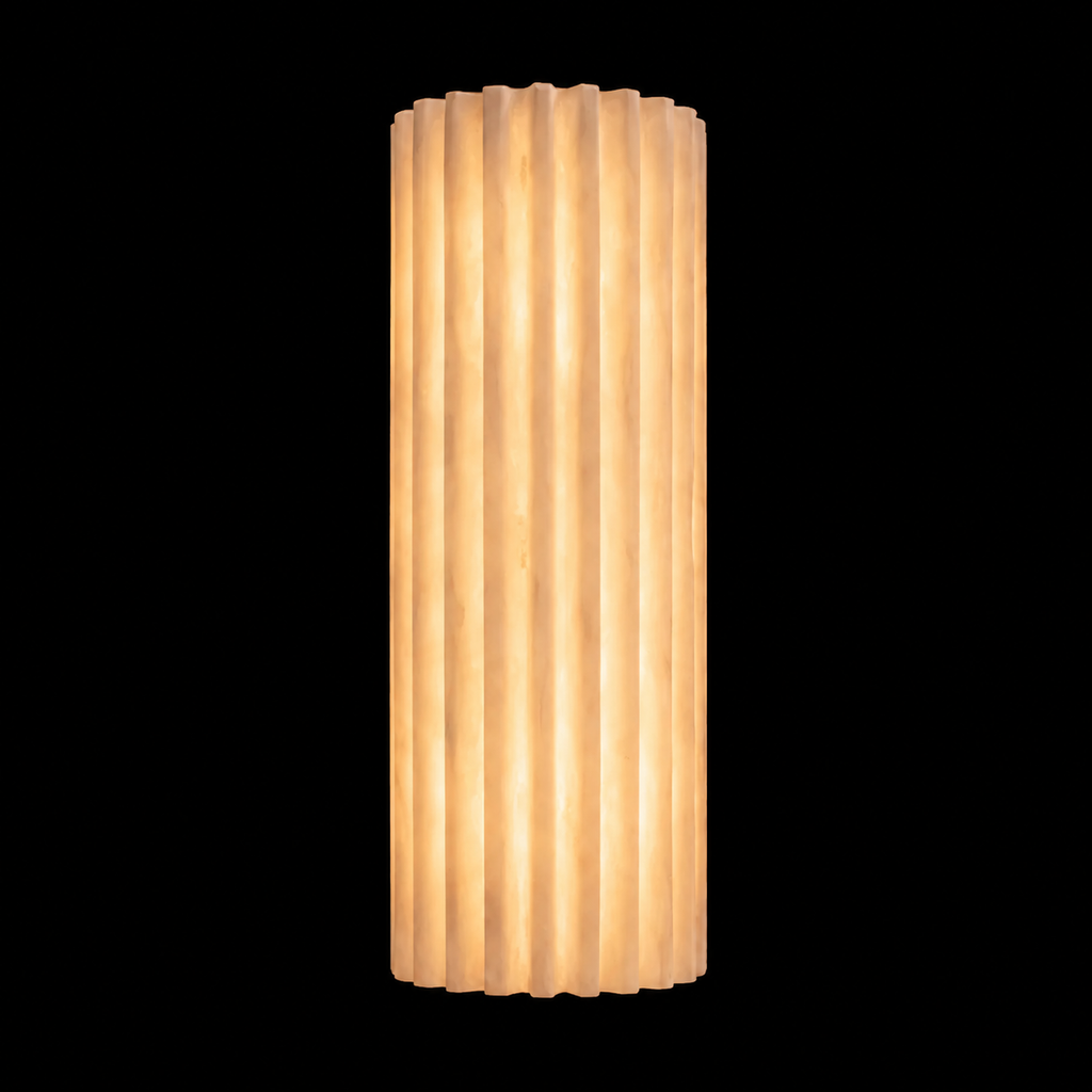 Arvona Fluted Marble Wall Light