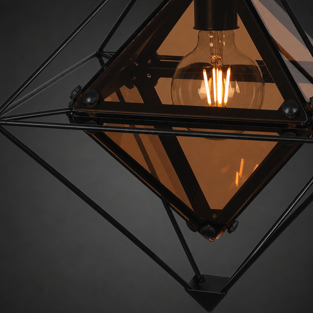 Nexus Cage - Contemporary Diamond Shaped Pendant Light
