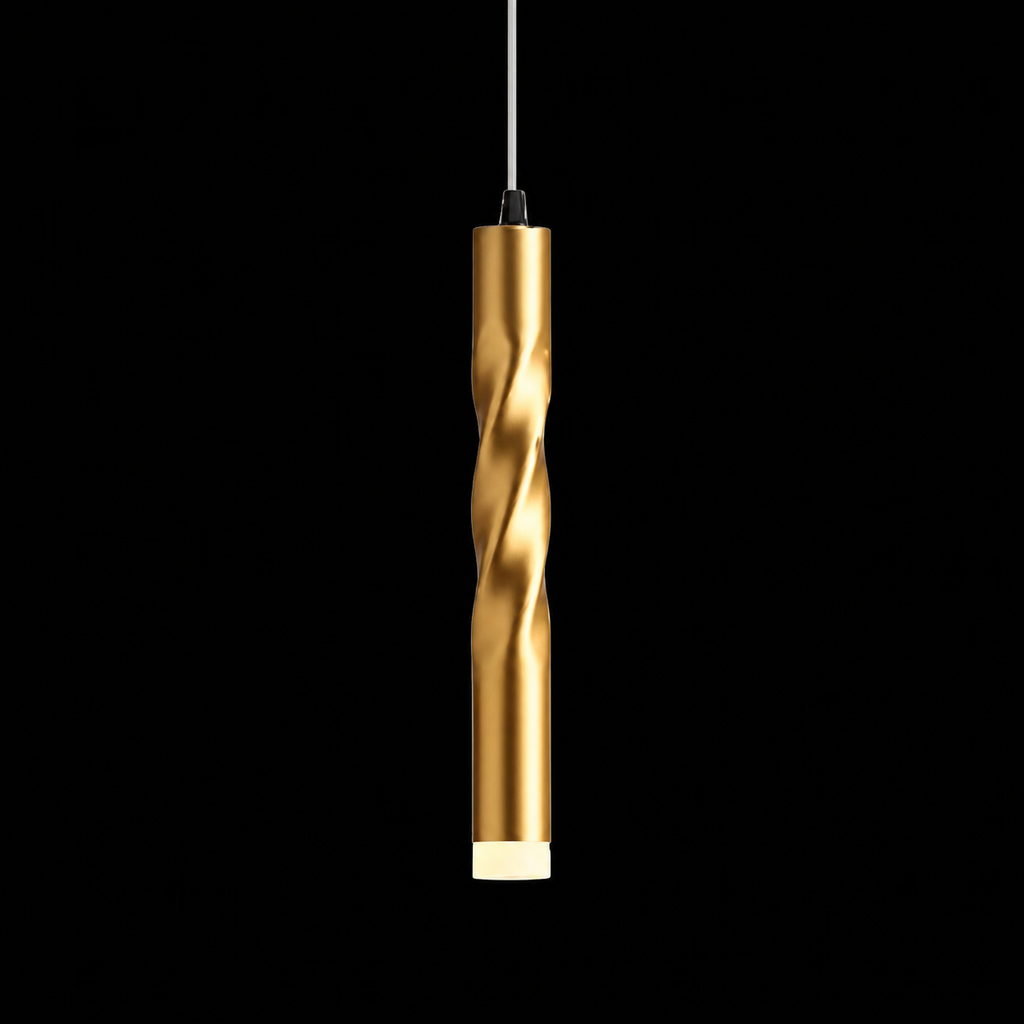 Helios Twist Modern Gold Pendant Light
