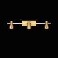 Gold Verve Pivot Triple Spot Wall Light
