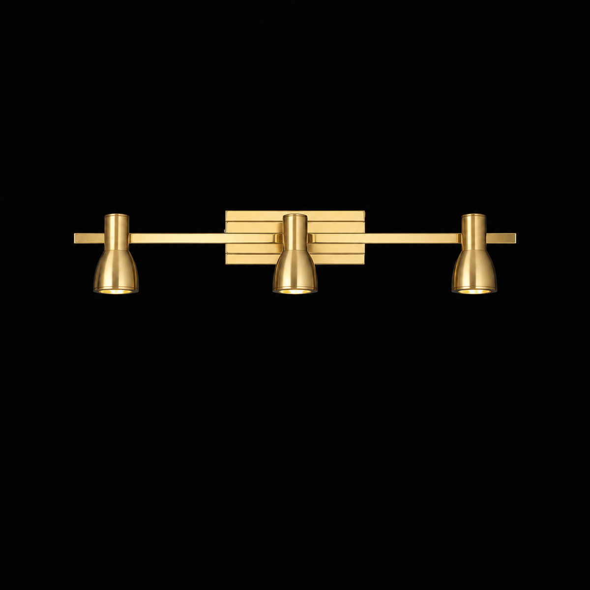 Gold Verve Pivot Triple Spot Wall Light