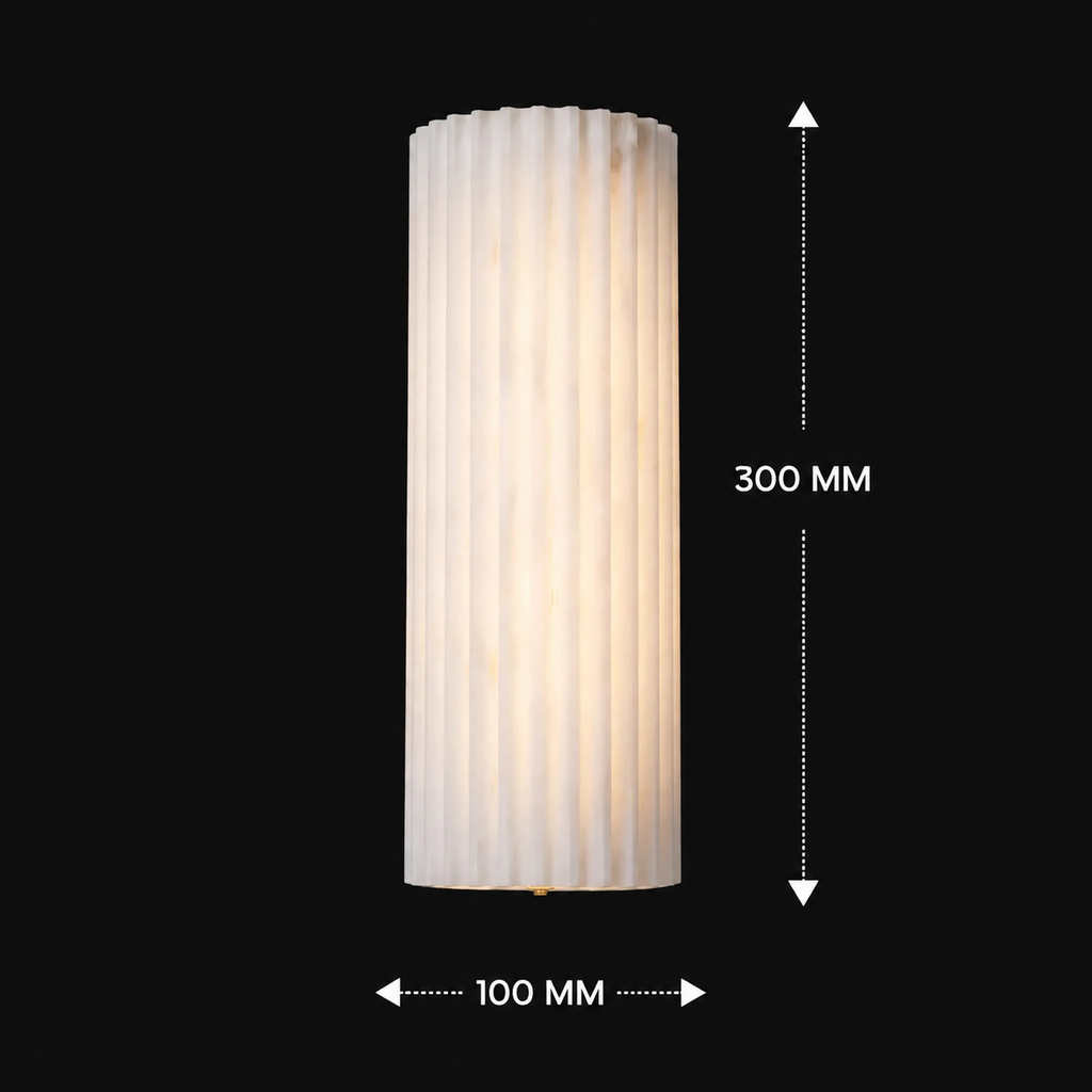 Arvona Fluted Marble Wall Light