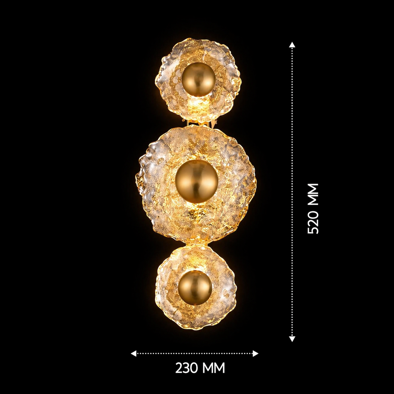 Aurora Geode Trinity Sconce