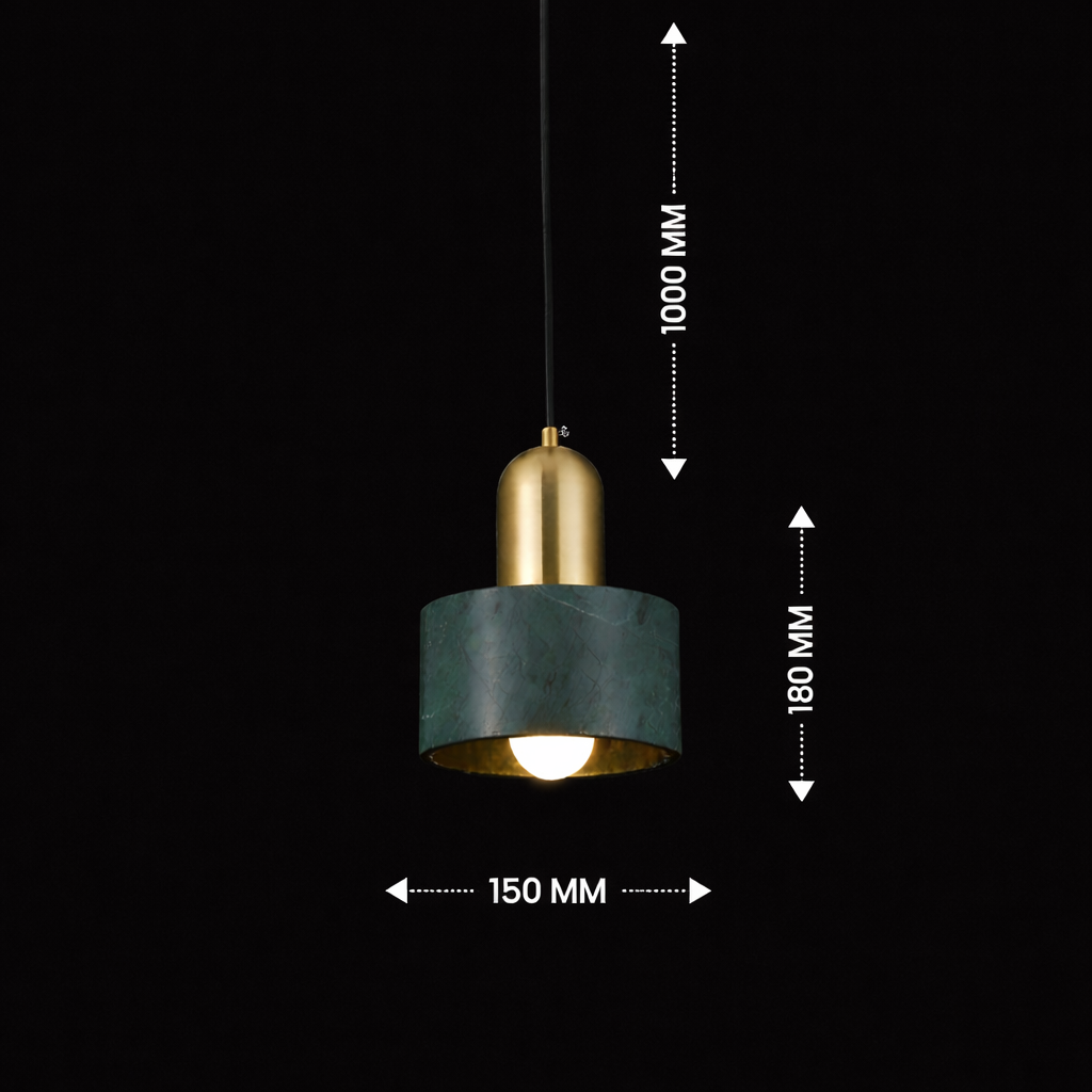 Verde Aurea Marble Pendant Light