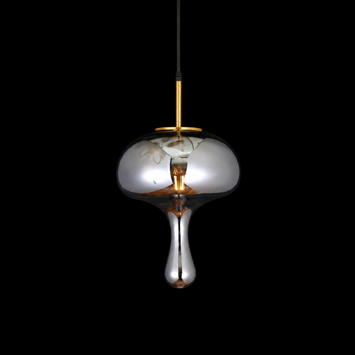 Chroma Flow Modern Smoked Glass Pendant Light
