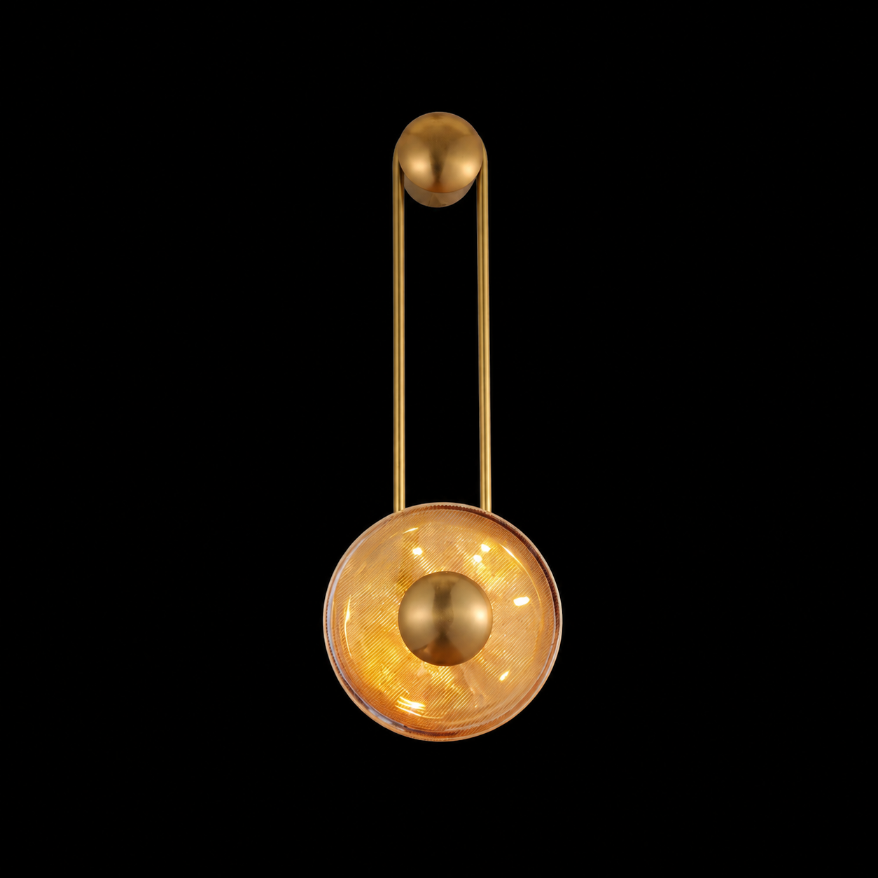Zenith Echo Modern Gold Wall Lamp with Dual Discs