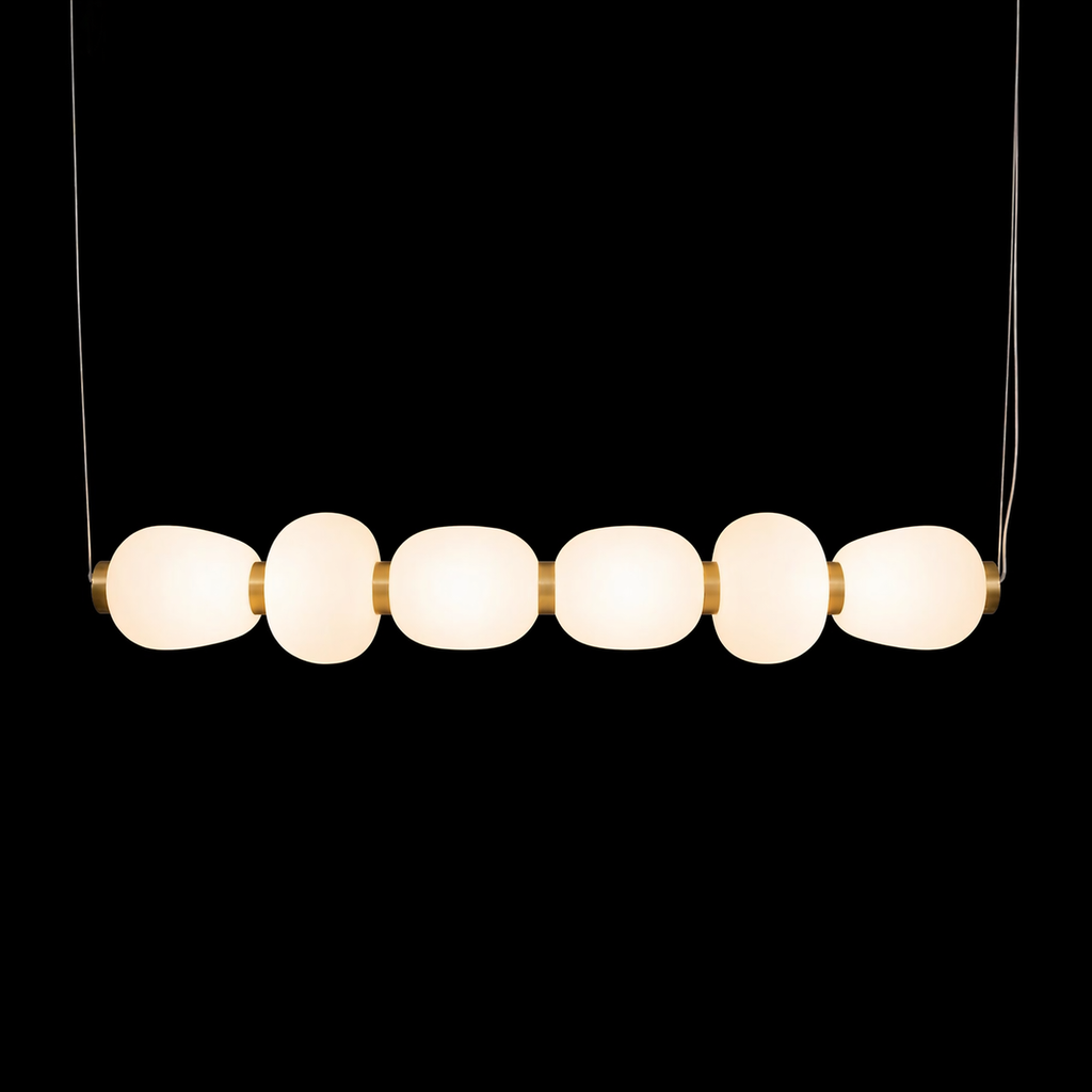 CloudPearl Linear Opal Globe Chandelier