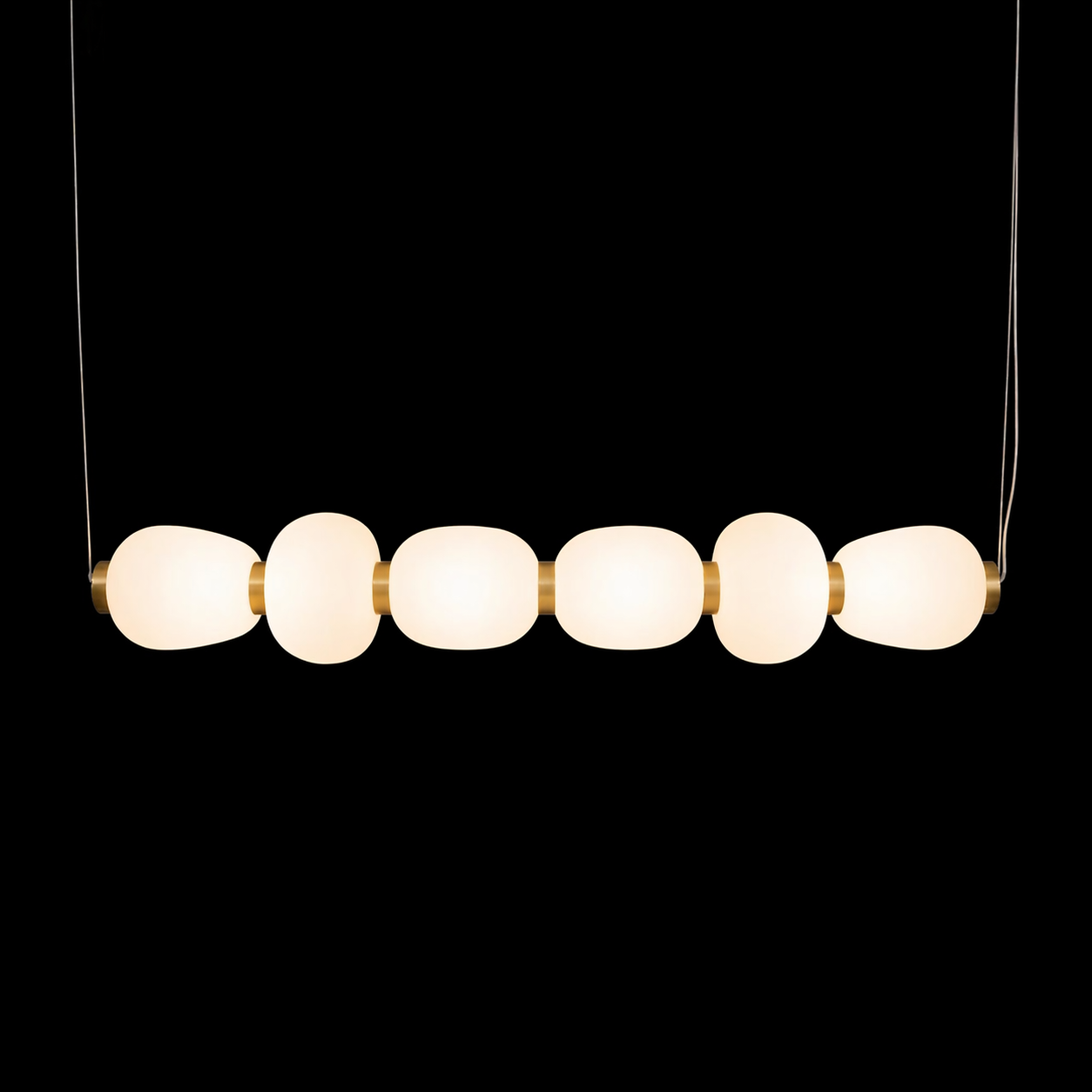 CloudPearl Linear Opal Globe Chandelier