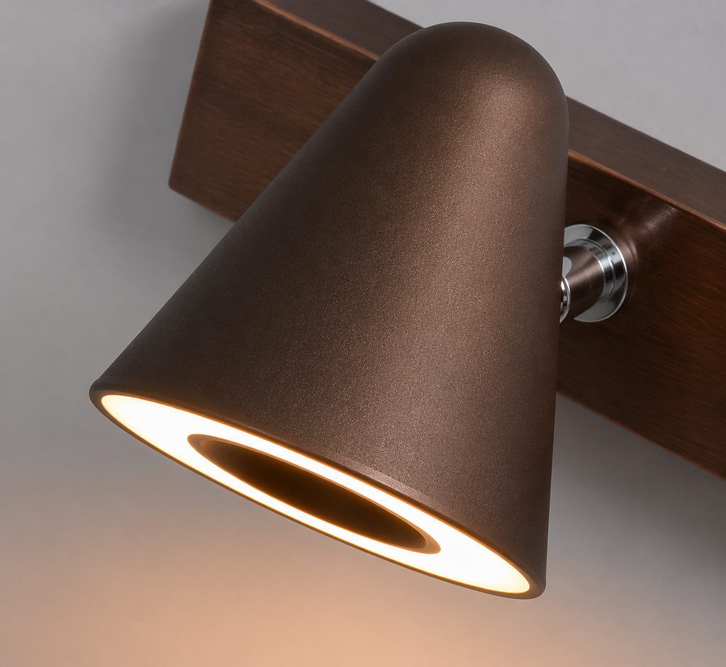 3-Light Cone LED Wall Sconce