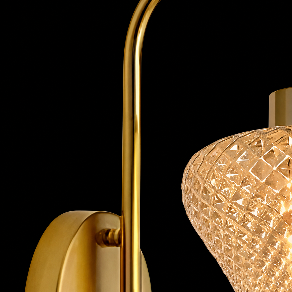 Lyra Glimmer Modern Golden Finish Wall Lamp