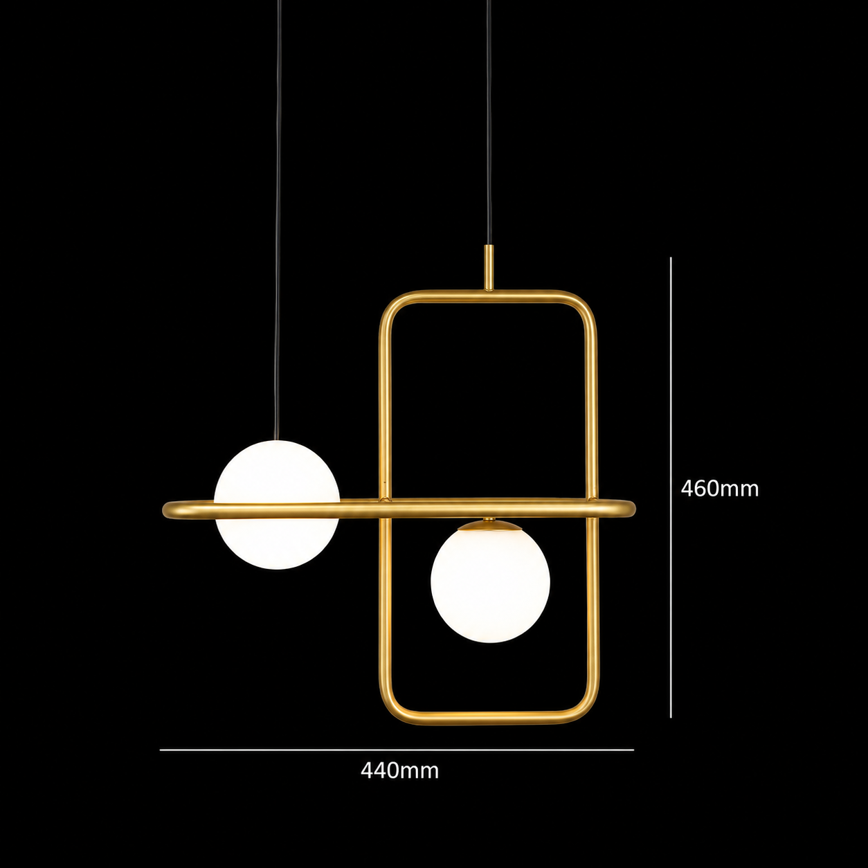 Double Vision Glass Hanging Lamp